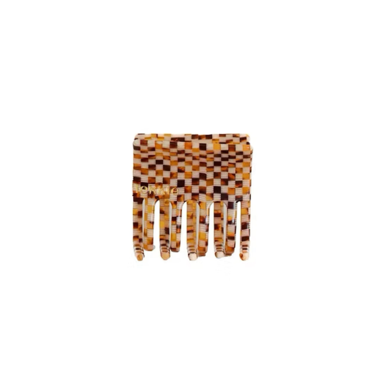 Square Claw in Coffee Cream Check