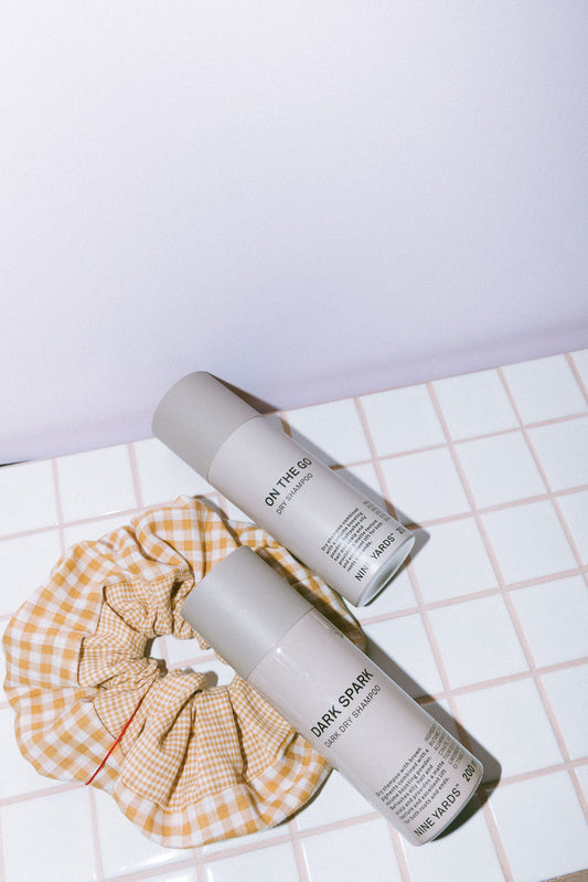 Two Tone Scrunchie in Mustard Check Size Extra Large