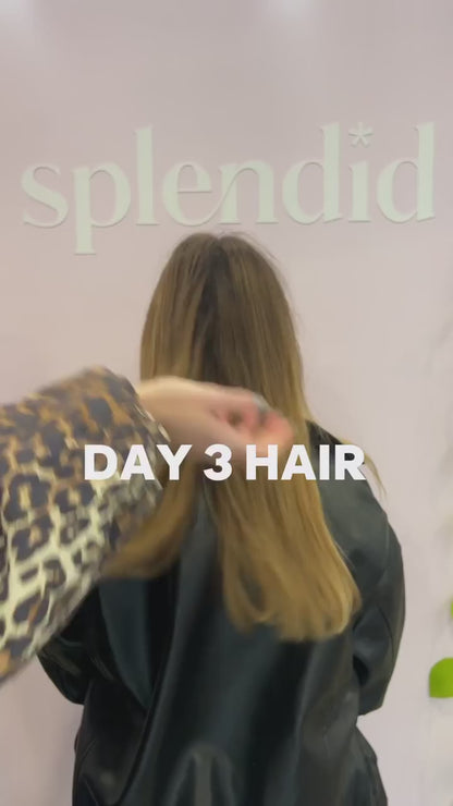 YOUR HAIRS NEW BESTIE!!! @originalmineralpro have done it again, new conditioner spray designed to soften and smooth hair in between washes. 

Literally looks like Chloe has had a fresh wash and blow dry, but it was just Dry Queen Dry Shampoo + C-Spray and violaaaaa ✨✨✨ magic in under a minute. 

Available now online! 
#hairtransformations #hair #hairspray #O&M #haireducation